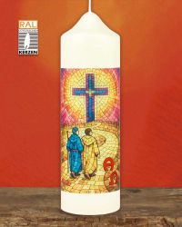 Osterkerze 165 x 50 mm, " Weg ins Licht "  A+O