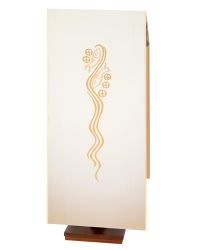 Pultbehang 54 x 250 cm weiß mit  Fisch und Brot