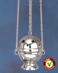 Rauchfass für Sternsinger Messing vernickelt 12 cm Ø