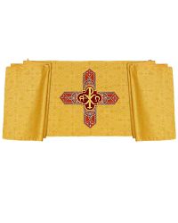 Segensvelum Goldbrokat 300 x 50 cm Kreuz bestickt