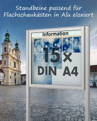 Ständerpaar zum Einbetonieren quadratisch Alu