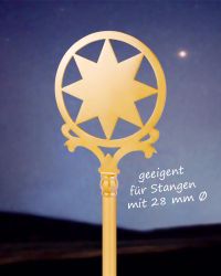 Sternsingerstern 25,5 cm Ø Aluminuim goldfarbig 0,6 kg