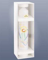 Taufkerze modern 265x50 mm Ein Engel geht mit Dir