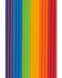 Rundstreifen 2 x 230 mm Regenbogenfarben Wachs