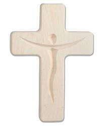 Wandkreuz Naturholz schlicht 13 x 20 cm modern