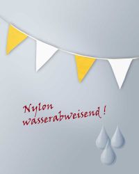 20m Wimpelkette gelb/weiss Nylon wasserabweisend